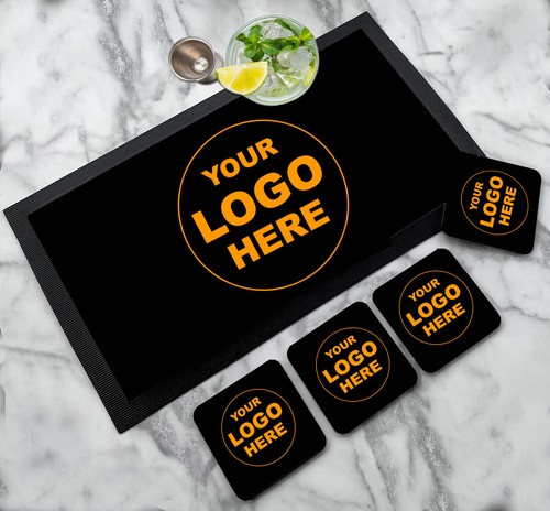 Personalised logo bar mat - logo,