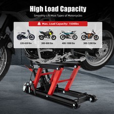 Motorcycle Hydraulic Lift Motorbike Lift Assembly Stand ATV Quad Lift Jack 680Kg
