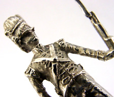 SOLID CAST STERLING SILVER SOLDIER SCOTS GUARDS FUSILIERS FIGURE 1978 MILITARY