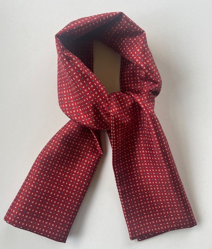 Silk cravat burgundy blue - silk, burgundy,