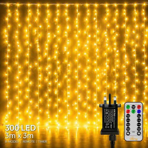 300 led curtain fairy lights - curtain,