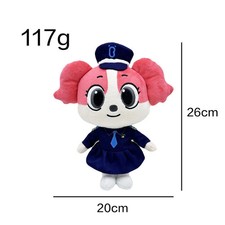 Cute Sheriff Labrador Papillon Doberman Plush Doll Plushies Stuffed Animal Toy