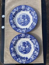 Woods Ware Pottery Enoch Woods English Scenery Classic Blue and White Bowl 23cm