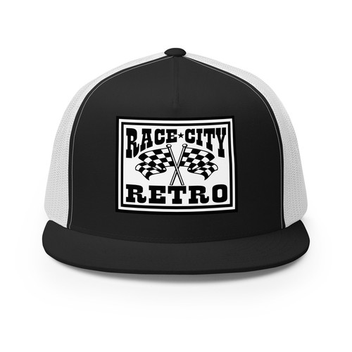 Race city retro logo trucker - race,