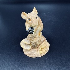 Aynsley England Mastercraft Figurine Mouse holding Berry Hand Painted PRISTINE