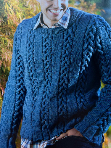Mens aran weight jumper - mens,