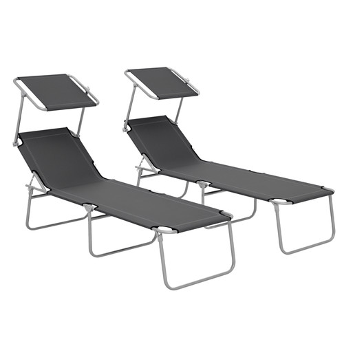 Outsunny folding sun lounger - outsunny,