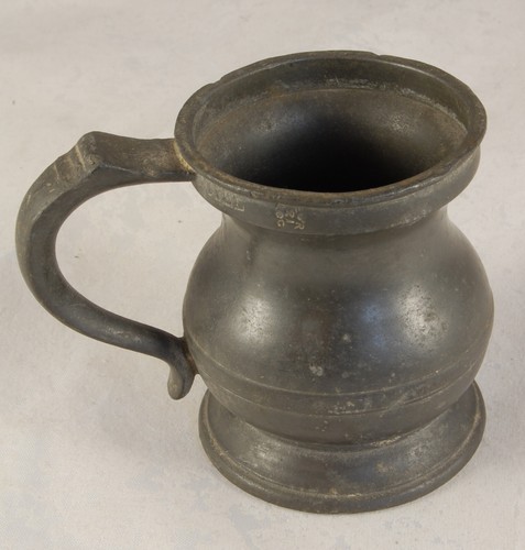 Antique pewter gill measure - antique,