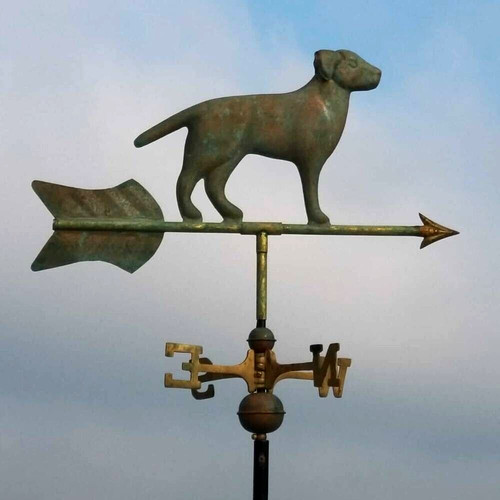 Copper labrador weathervane - copper,