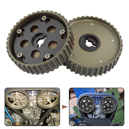 Adjustable cam gear pulley - gear, for