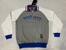 ECKO TRACKSUIT GREY WHITE BLUE RED MENS XLARGE TOP & JOGGING BOTTOM