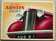 AUSTIN EIGHT Car Sales Brochure 1941 #1750 OPEN TOURER Fourlight Sixlight Saloon
