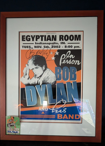 Bob dylan autographed show - dylan,