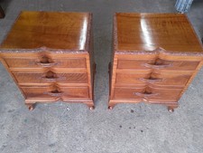 Antique Solid Walnut Pair Of