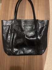 Zara Black Large Leather Tote