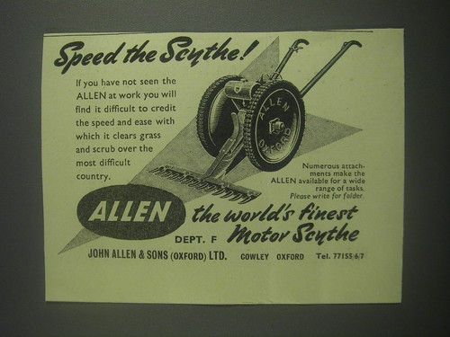 1953 allen motor scythe - 1953,