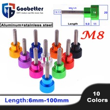 M8 Knurled Thumb Screw Hand Tighten Screw Hand Grip Knob Bolt Head size: 20x11mm