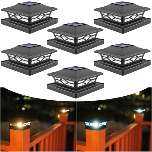 6pack led solar powered deck - powered,