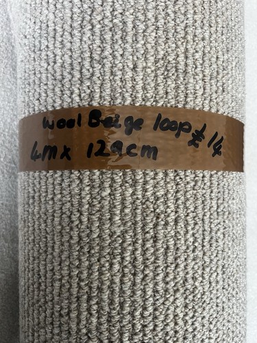 Carpet offcut wool beige - wool, loop