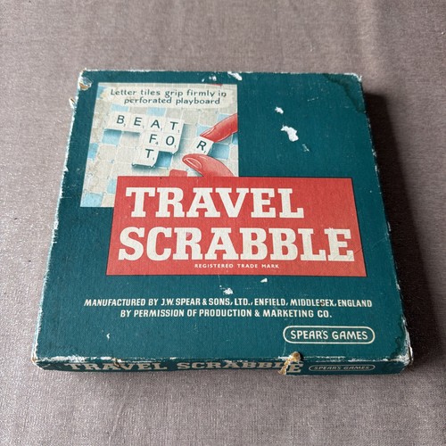 Travel scrabble vintage 1958 - scrabble,