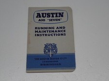 AUSTIN A 30 SEVEN RUNNING AND MAINTENANCE INSTRUCTION USO E MANUTENZIONE