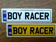 CHILDRENS KIDS 'BOY RACER' RIDE ON NUMBER PLATE  Electric Pedal Car Jeep 140mm