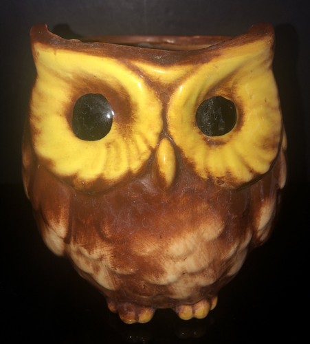 Ceramic owl planter vase - ceramic,