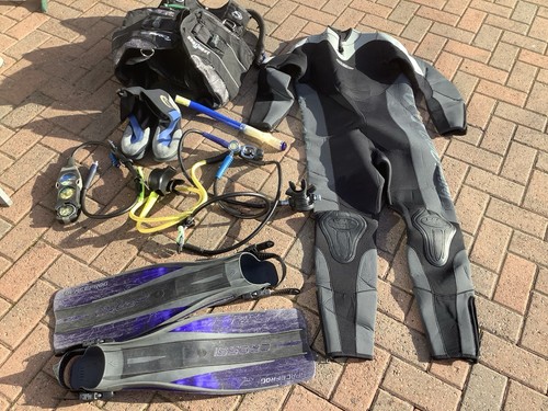 Scuba diving equipment set - diving,