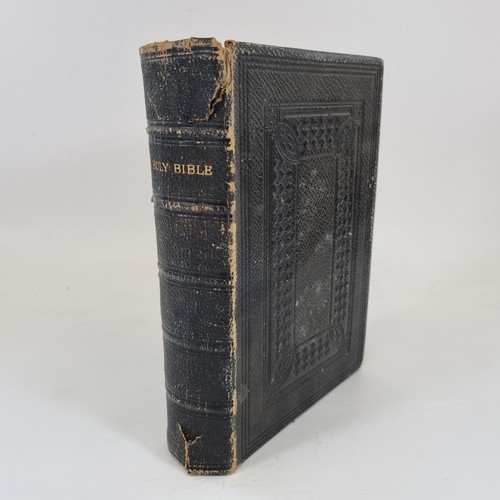 Antique leather bound bible - antique,
