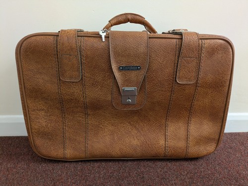 Vintage suitcase with lock - suitcase,