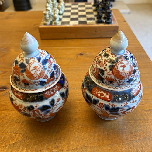 Pair antique japanese imari - pair,