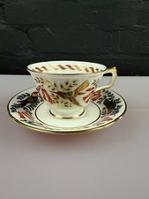 Royal Crown Derby Humming Bird A.1296 Tea Cup and Saucer Set RARE