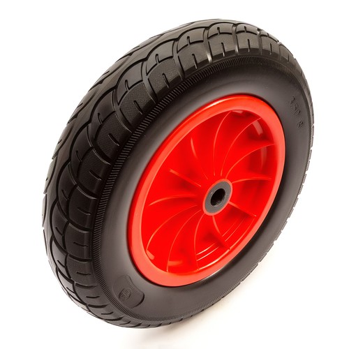 Wheel pu solid flat - 3.50-8,
