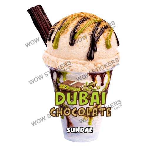 Ice cream van sticker dubai - ice,