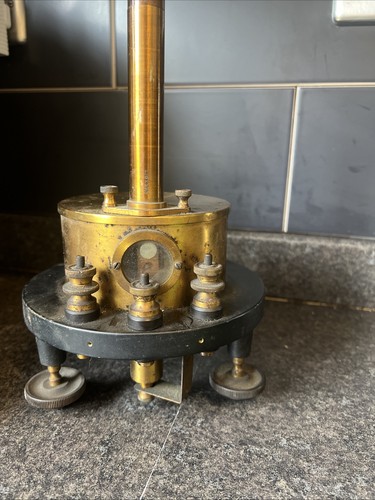 Antique brass mirror - brass,