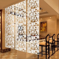 12x White Room Divider Screen Panels PVC Hanging Screen Room Partition DIY Home