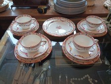 VINTAGE MINTON ROSE 4x TRIO TEA SET  - A 4807 B24
