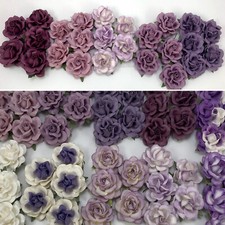 5cm Purple Shade Paper Flower Wedding Scrapbook Basket Gift Craft Supply R77(L)