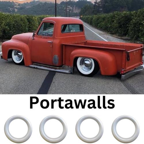 Whitewall tyres topper - 4x, 15"