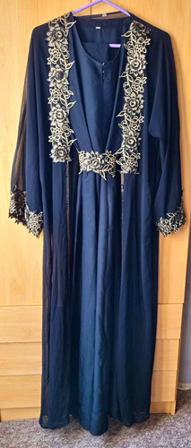Women black abaya with - abaya,