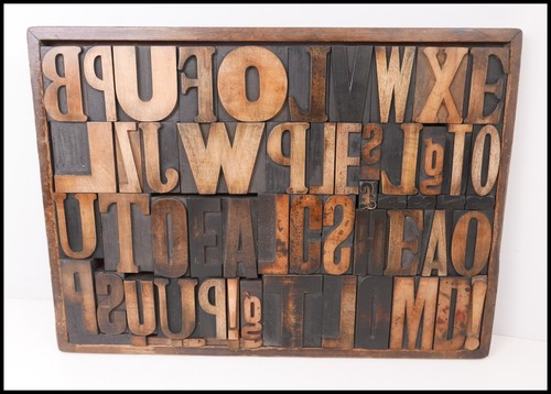 Vintage wooden letterpress - wooden,