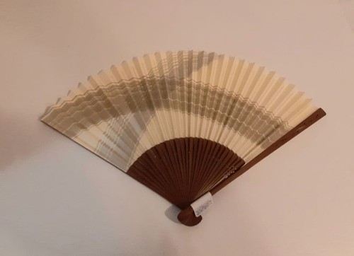 Ivory and brown fan - fan,