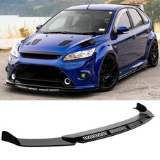 Gloss Black Front Bumper Lip Splitter Spoiler Chin Body Kit For Ford Focus RS ST
