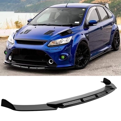 Gloss black front bumper lip - gloss,
