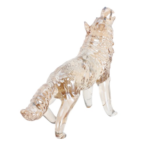 Crystal glass wolf - crystal,