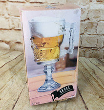 SKULL Glass Pirate's Goblet w/Box 17oz. by Artland 9"H