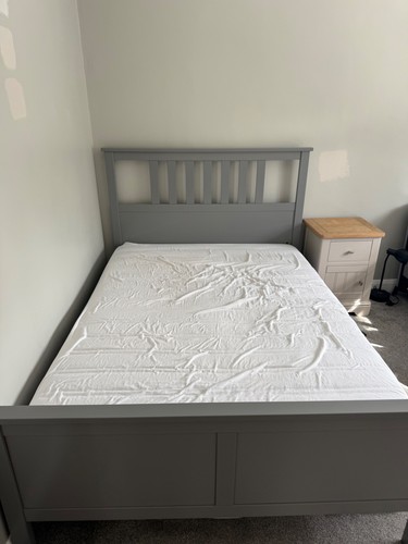 Grey double bed frame good - grey,