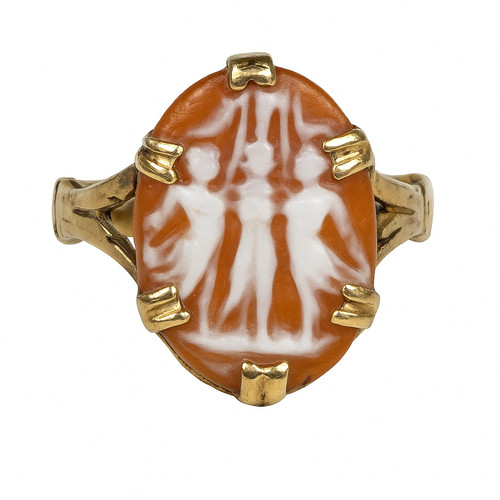 Rare 9ct gold antique cameo - rare,