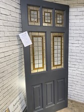 PERIOD VICTORIAN DOOR - Leaded Glass - STUNNING FRONT ENTRANCE ANTIQUE RECLAIMED