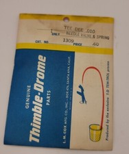 Cox Tee Dee .010 Needle Valve and Spring Thimble Drome 010 Airplane Engine 1309